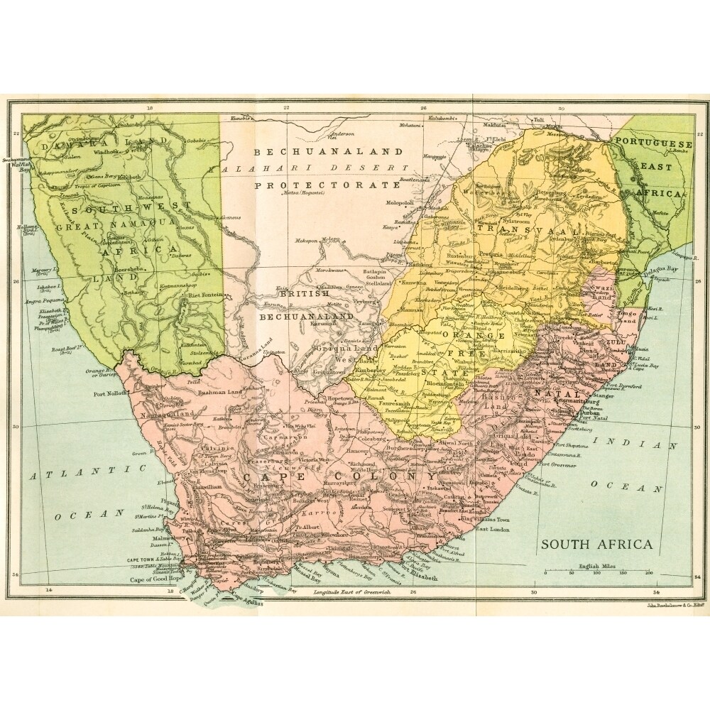 Map Of South Africa Since 1815 Kaffir And Boer Wars. From Field Marshal Lord Kitchener His Life And Work For The Empire