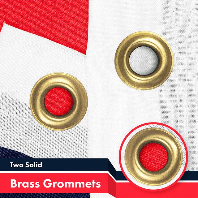 G128 - 5 Pack: Navy Blue NEW France French Flag | 3x5 feet | Printed 150D - Indoor/Outdoor, Vibrant Colors, Brass Grommets, Quality Polyester, Much Thicker More Durable Than 100D 75D Polyester