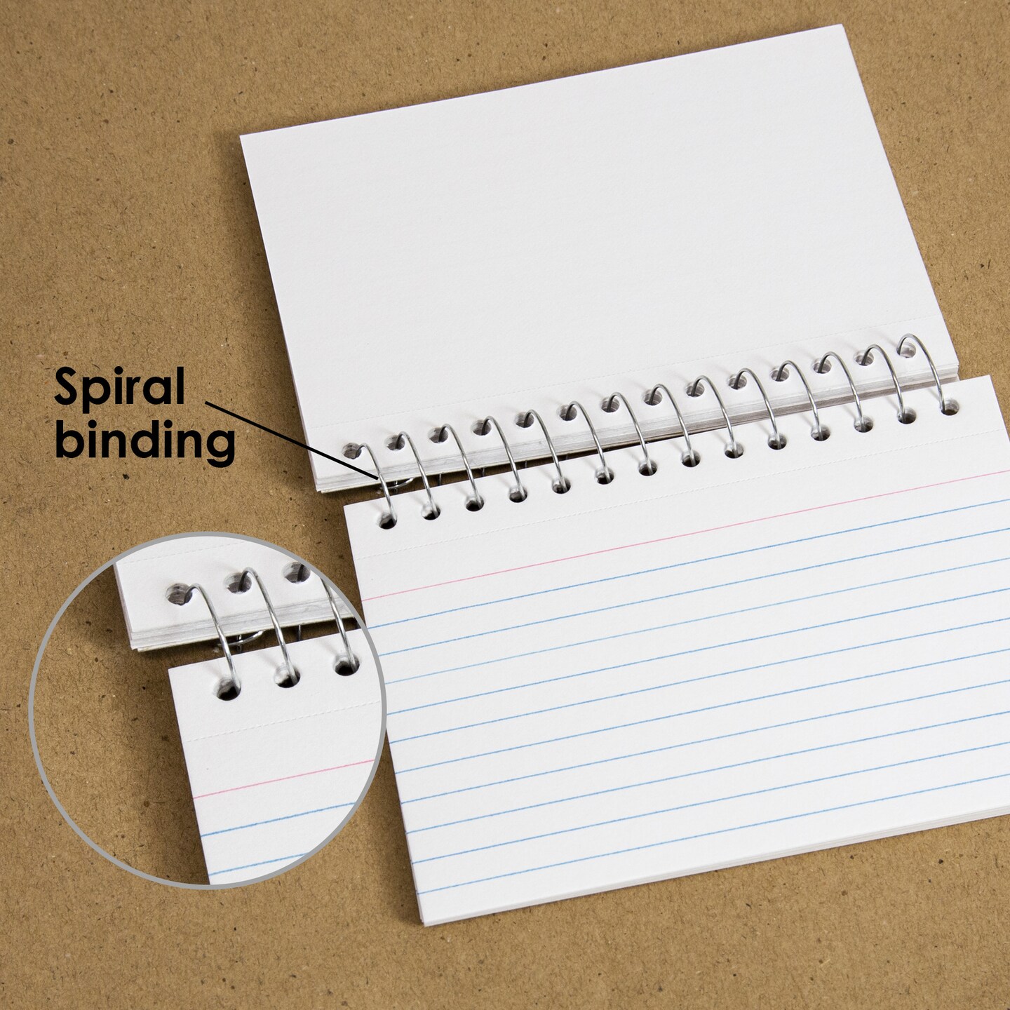 BAZIC Ruled White Index Card Spiral Bound 3&#x22; X 5&#x22; 50 Ct.