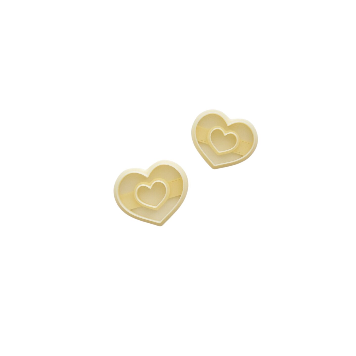 2 pcs Heart Polymer Clay Cutter Set By Hello Cutters