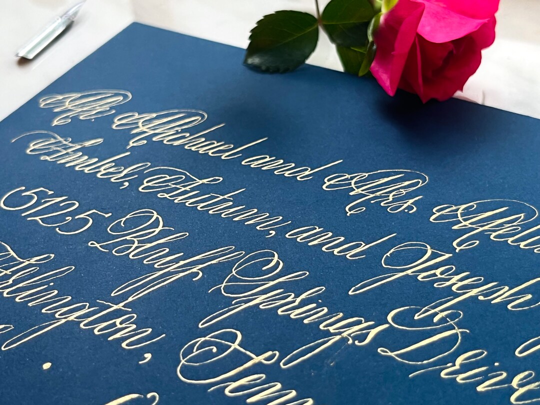 Wedding envelope calligraphy 60 photos - Vianawedding.com