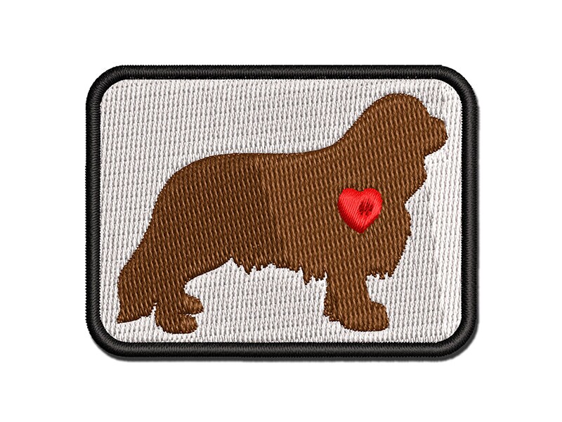 Cavalier King Charles Spaniel Dog with Heart Multi-Color Embroidered Iron-On or Hook &#x26; Loop Patch Applique