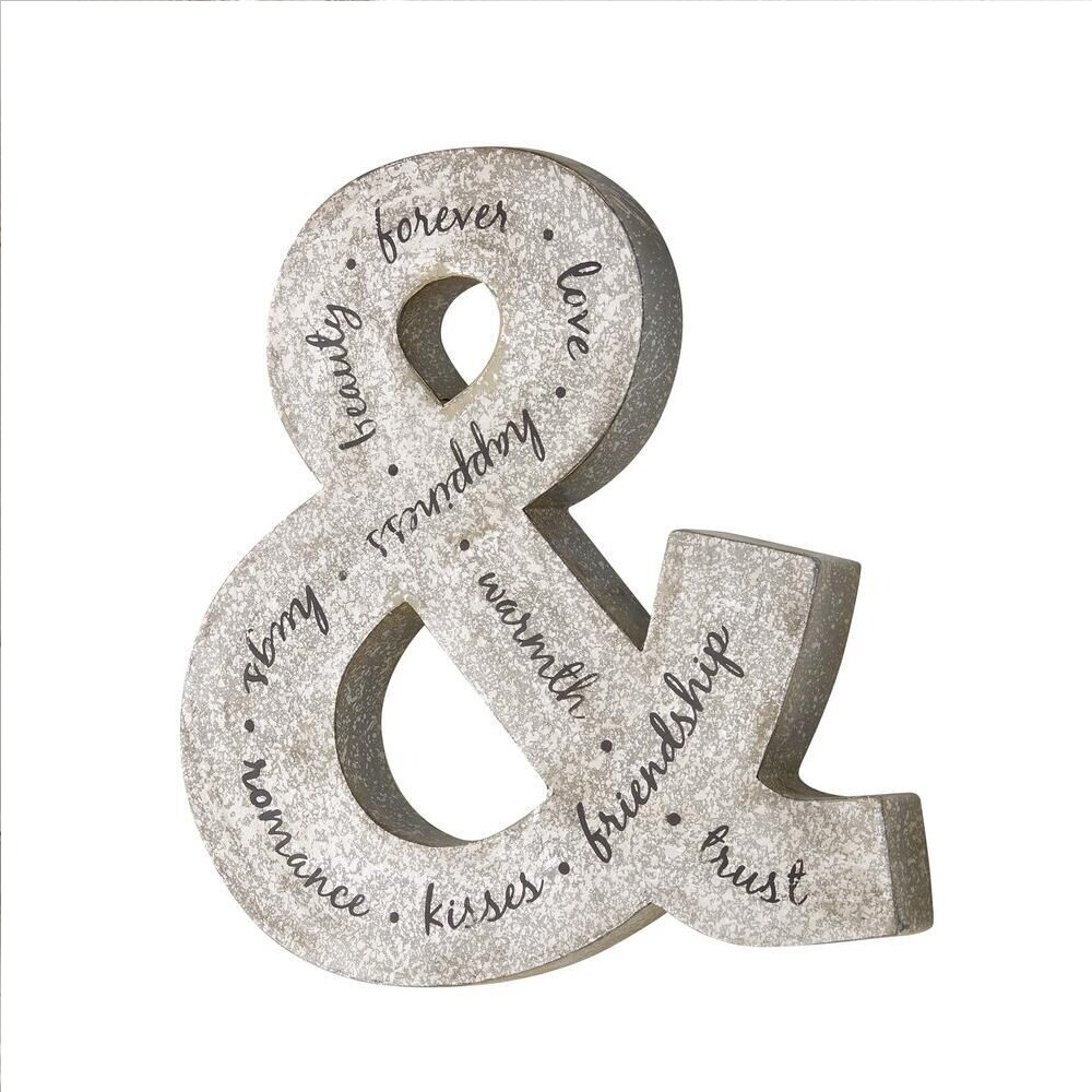 TX USA Corporation   Home Decor Signature Galvanized Metal Wall Ampersand