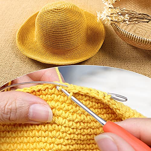 72 Pcs Crochet Hooks Set, Crochet Hooks Kit Plus Large Eye Blunt Needles