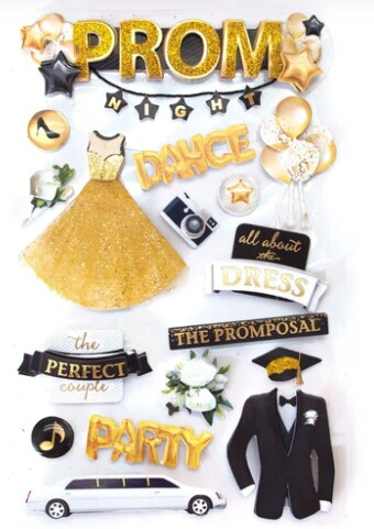 Paper House Prom Dimensional Stickers | Michaels