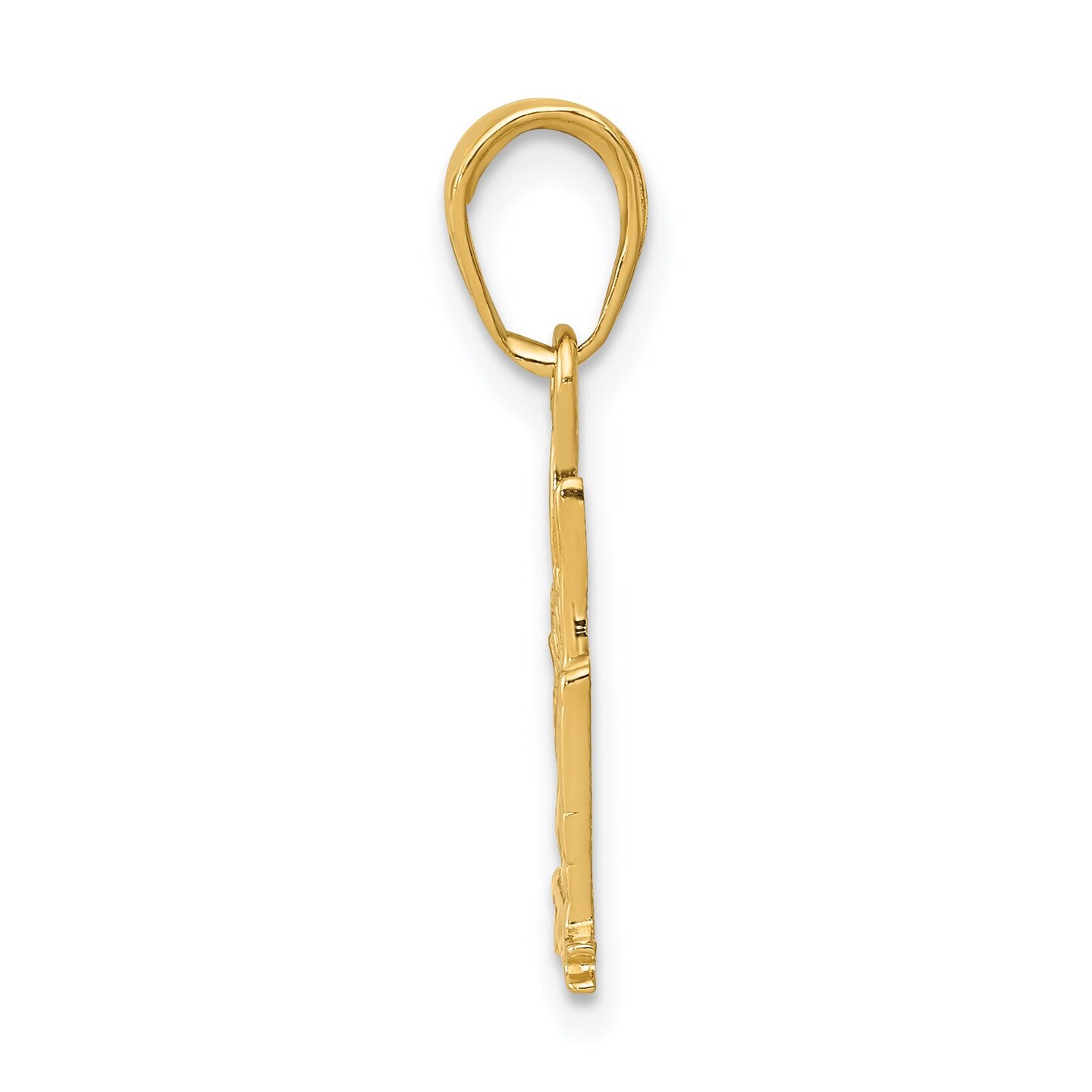 14K Yellow Gold Cruise Ship Pendant Charm Jewelry 21mm x 14mm