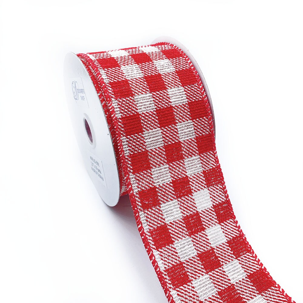 2.5” x 10 Yard Plaid Ribbon