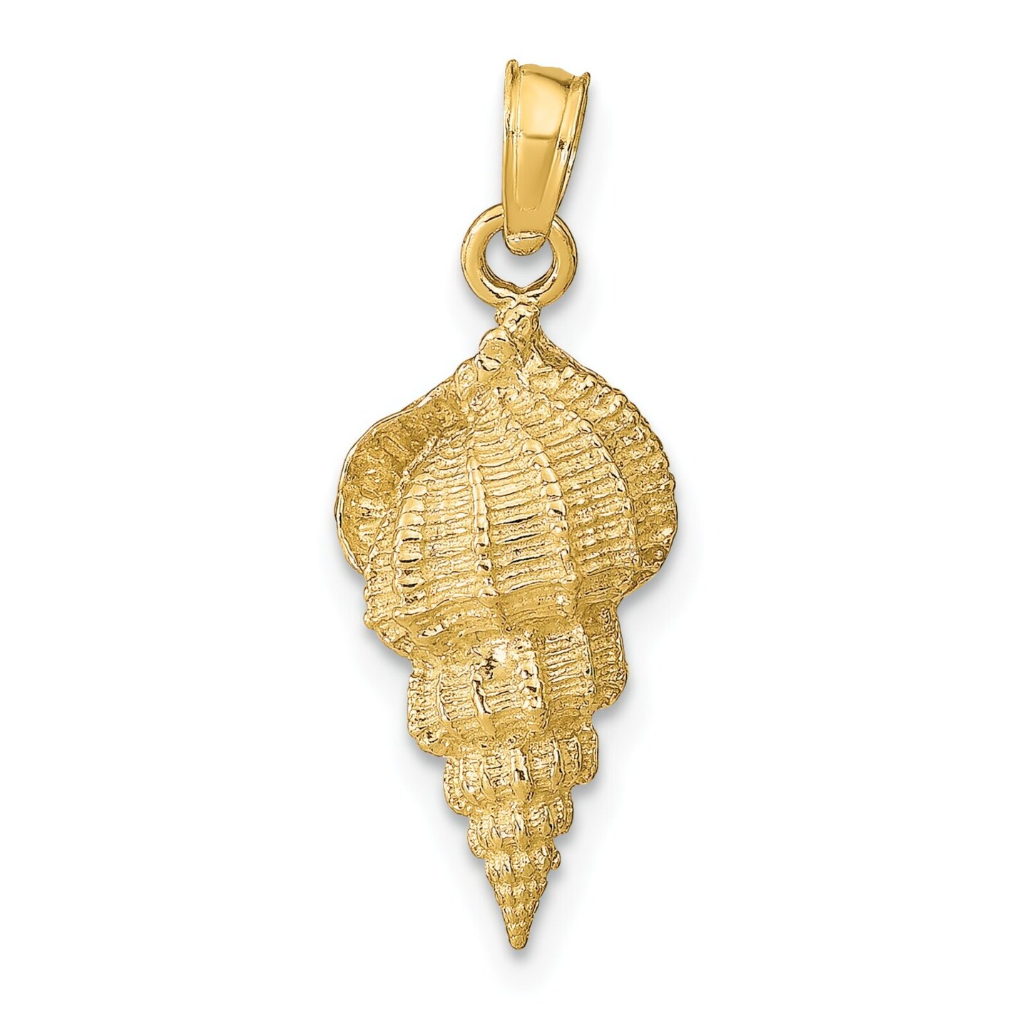 14K Gold Conch Shell Charm Seashell Beach Pendant New 24 X 9mm  Jewerly