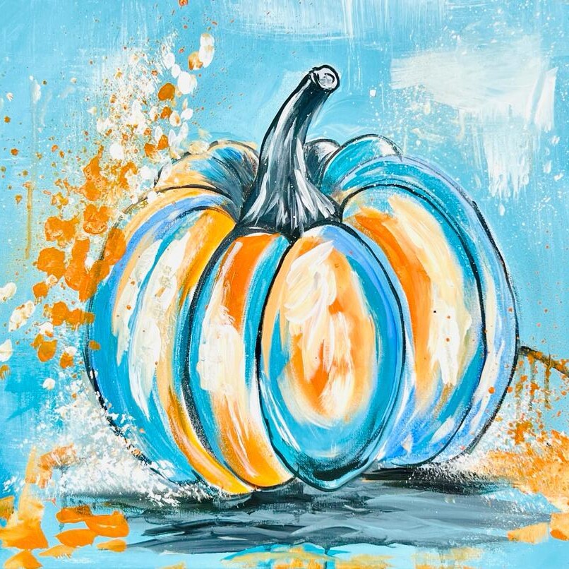 Paint Party - Blue Harvest Pumpkin