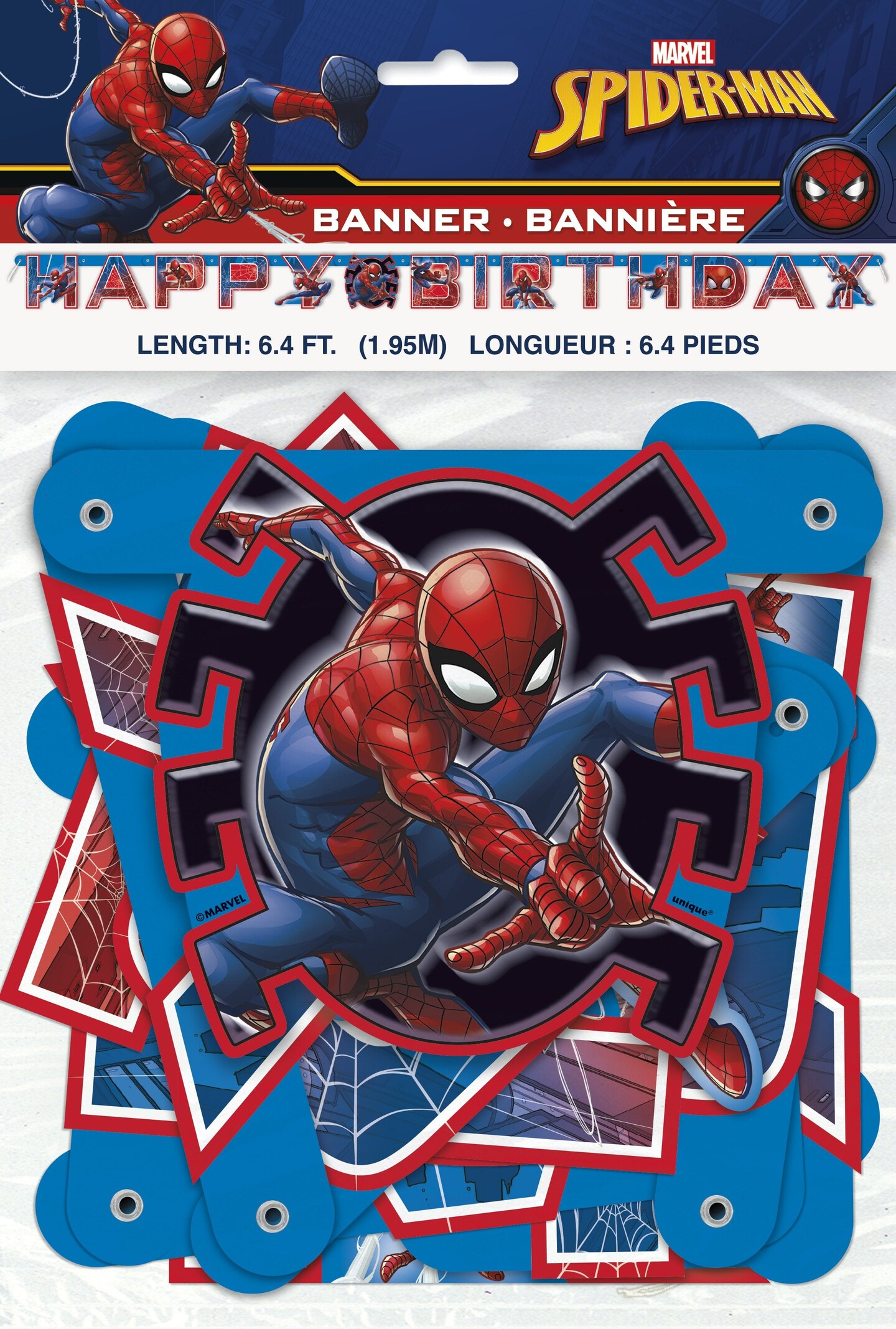 Spider-Man Large Jointed Happy Birthday Banner