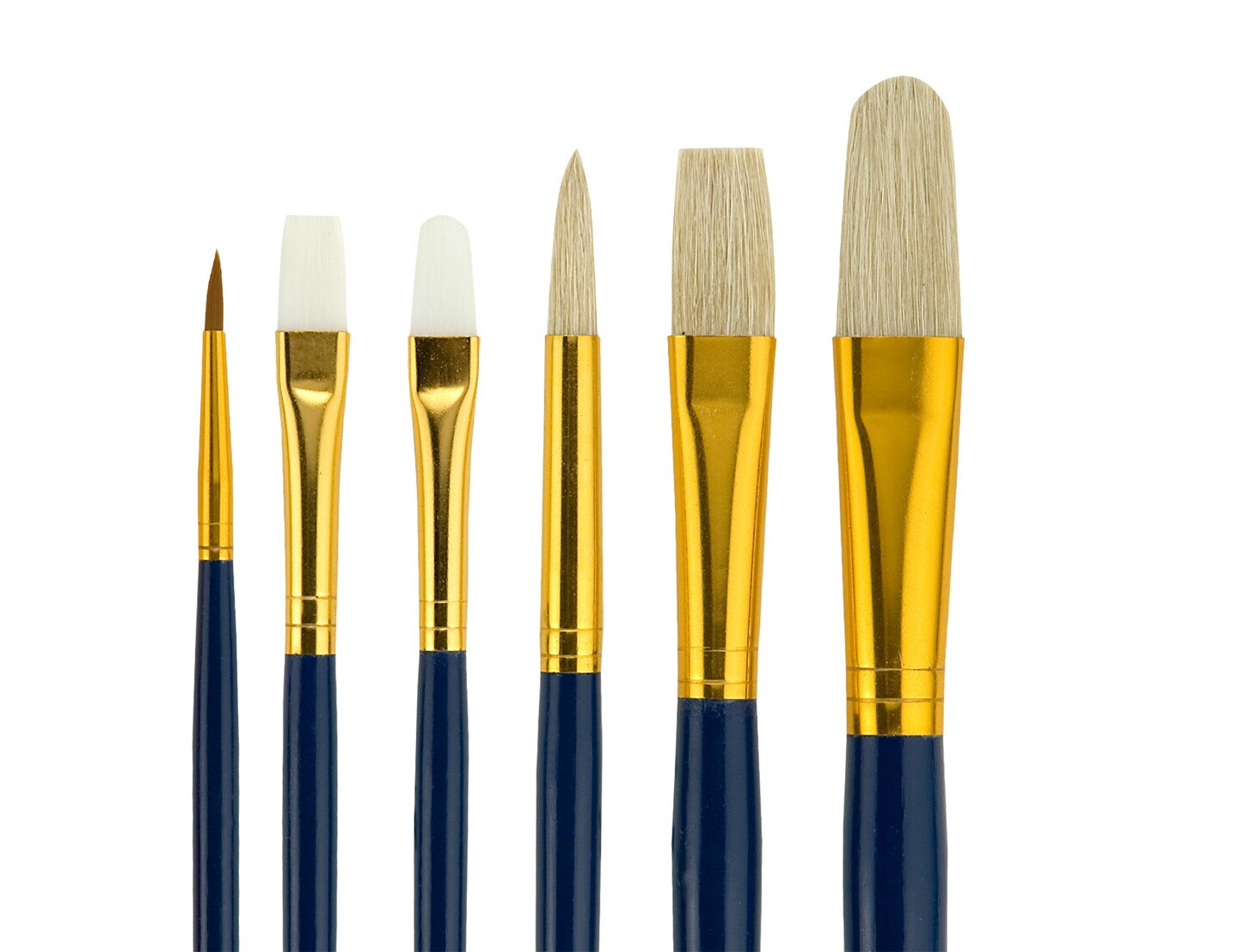 Creative Mark Fundamentals Paint Brush No. 18 Set of 6 - Long Handled For Decorative Arts, Watercolor, Acrylic, Oils, &#x26; More! - 12 Pack (72 Pcs)