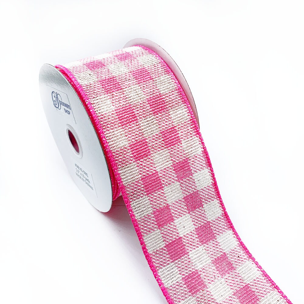 Designer&#x27;s Shop Holiday Buffalo Plaid wired edge ribbons 2.5&#x22; x 10 yards