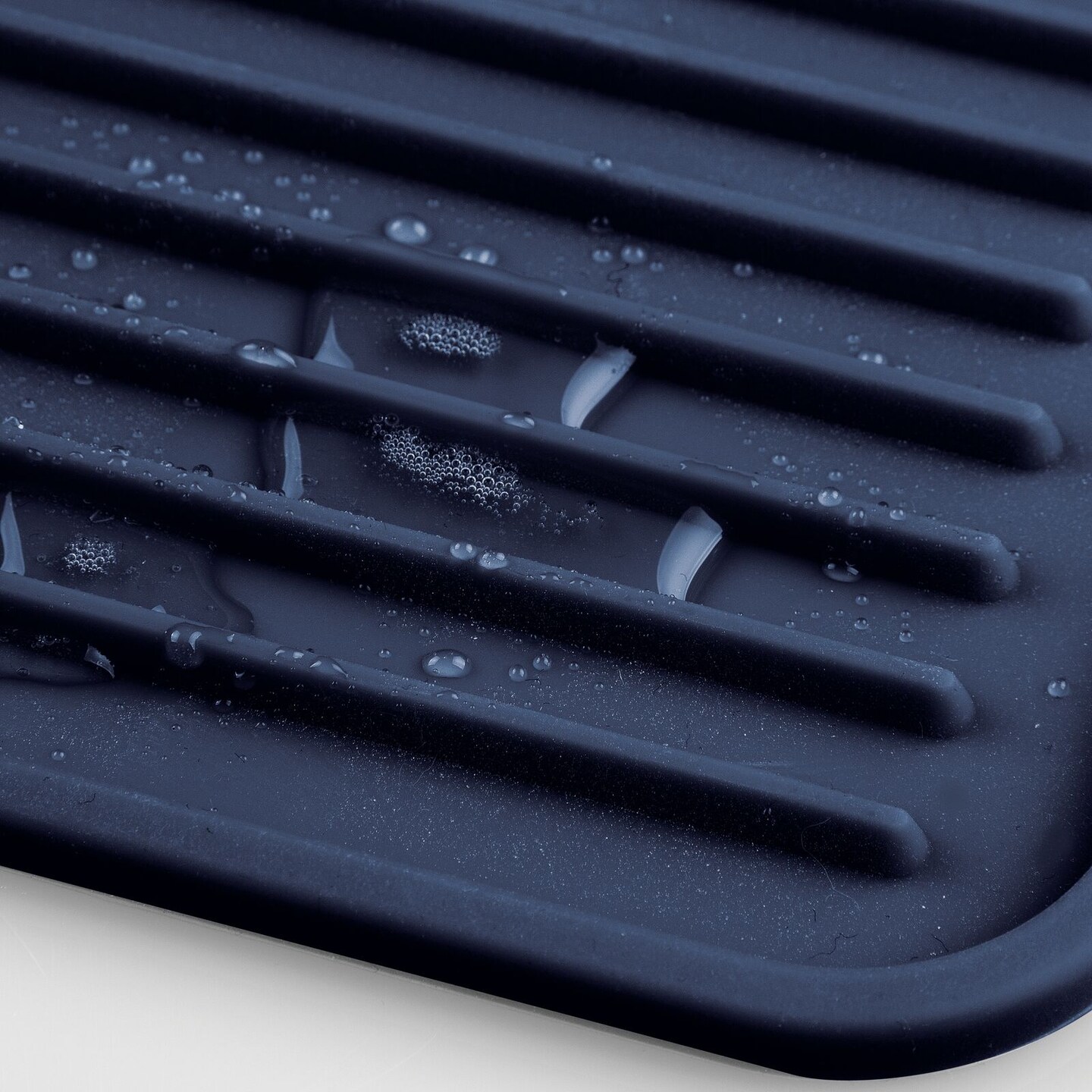 mDesign Silicone Pet Food/Water Bowl Feeding Mat for Dogs, Small, 2 Pack