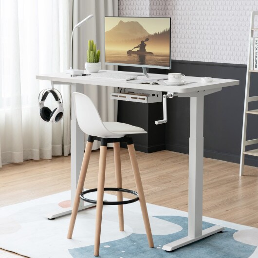 Manual Hand Crank Standing Desk Frame Sit to Stand Adjustable Base
