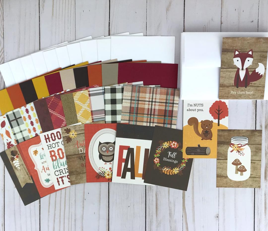 Fall Card Kits, Autumn Card Making Kit for Adults, Fall Greeting Card Kit,  Card Kits to Make Your Own Cards, Card Making Supplies