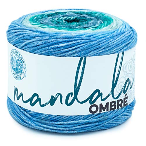 Lion Brand Yarn Mandala Ombré Yarn with Vibrant Colors, Soft Yarn for  Crocheting and Knitting, Mantra, 1-Pack