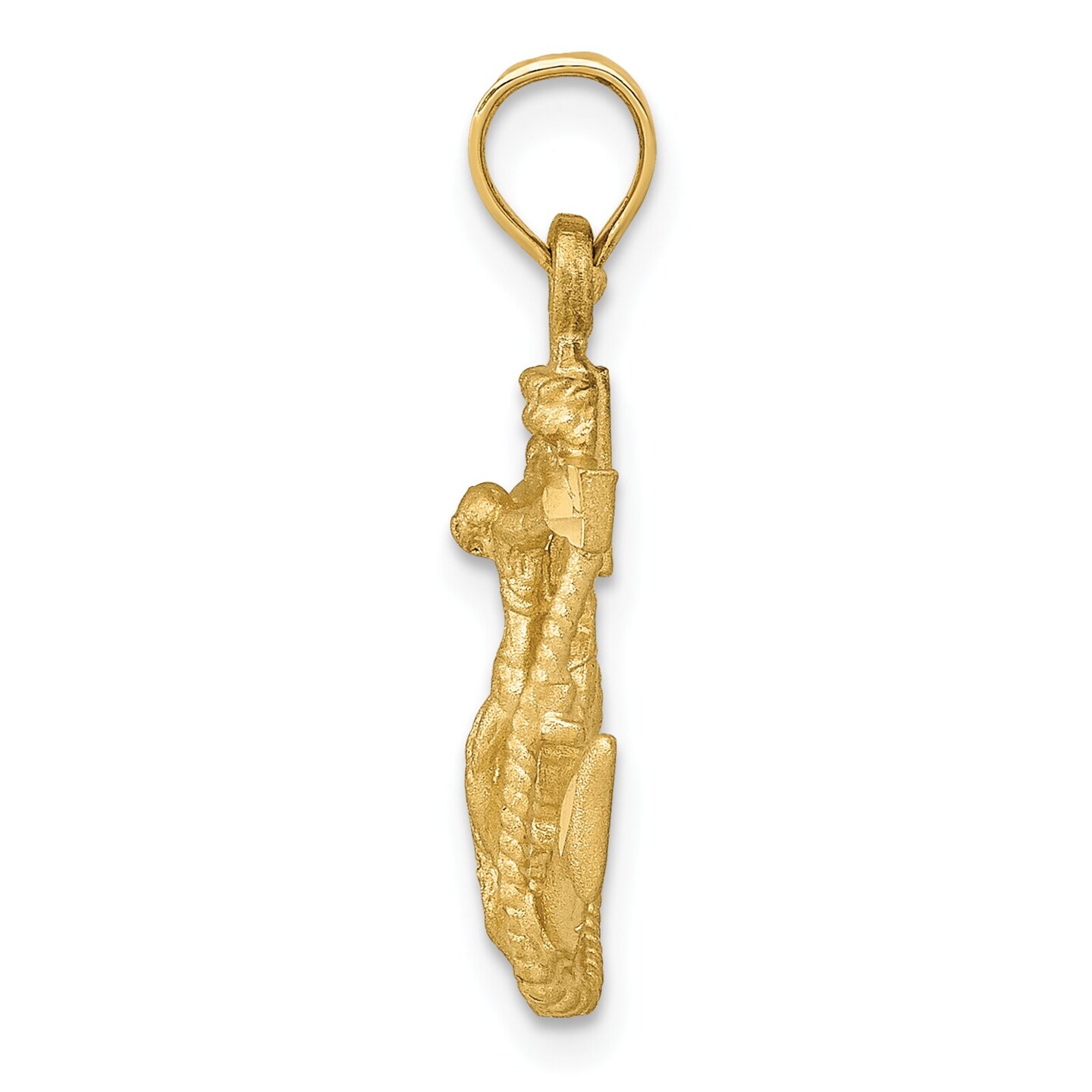 14K Yellow Gold Mariners Cross Pendant Charm Jewelry 24mm x 15mm