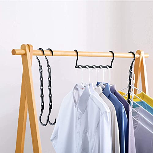 Saving Hangers Closet Space Saver Hanger Organizer Multi Hangers Sturdy  Plastic For Heavy Clothes Storage, Black Magic Space Saving Hangers,  Premium Smart Hanger Hooks, Sturdy Cascading Hangers With 5 Holes For Heavy