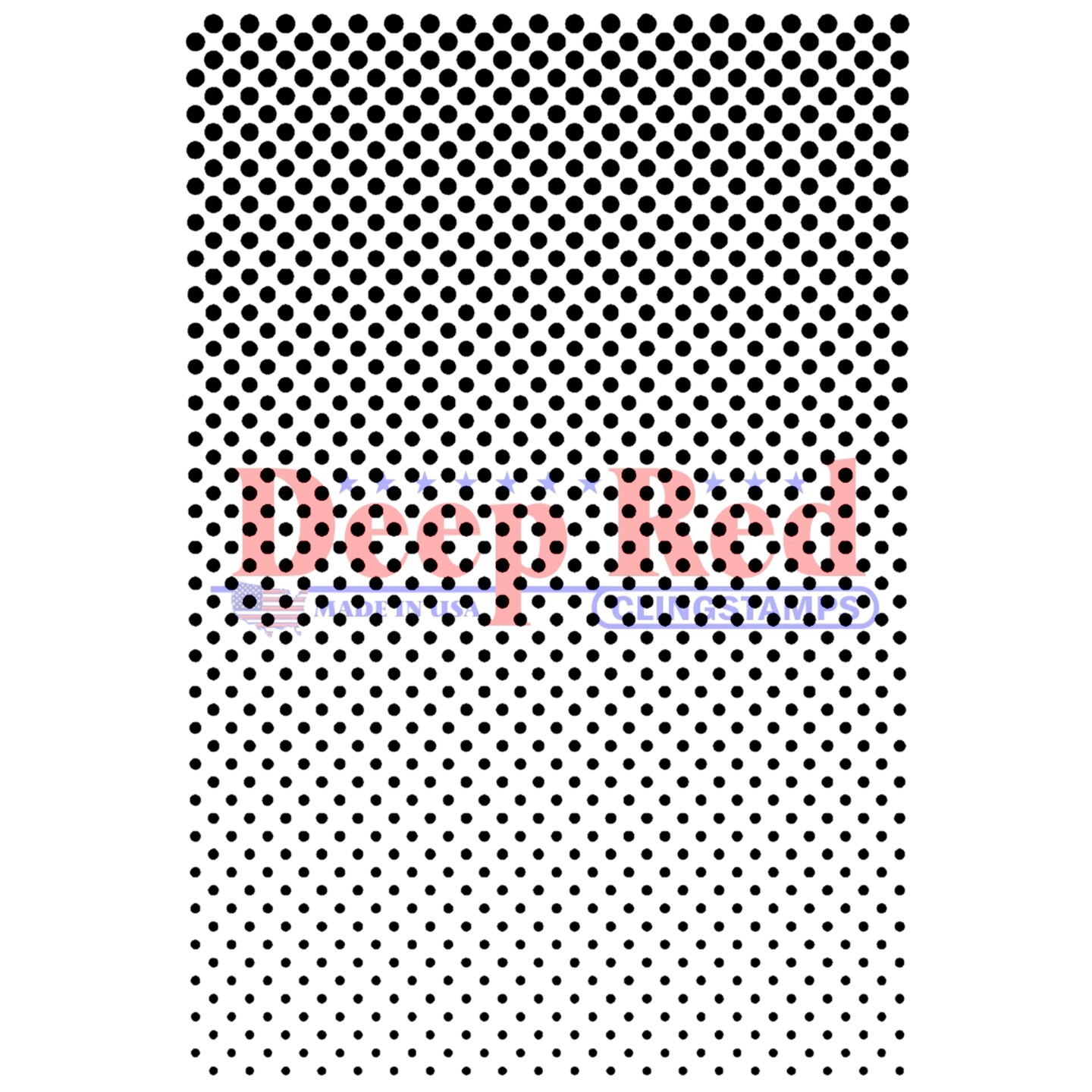 Deep Red Stamps Halftone Gradient Rubber Cling Stamp  2.2 x 3.2  inches