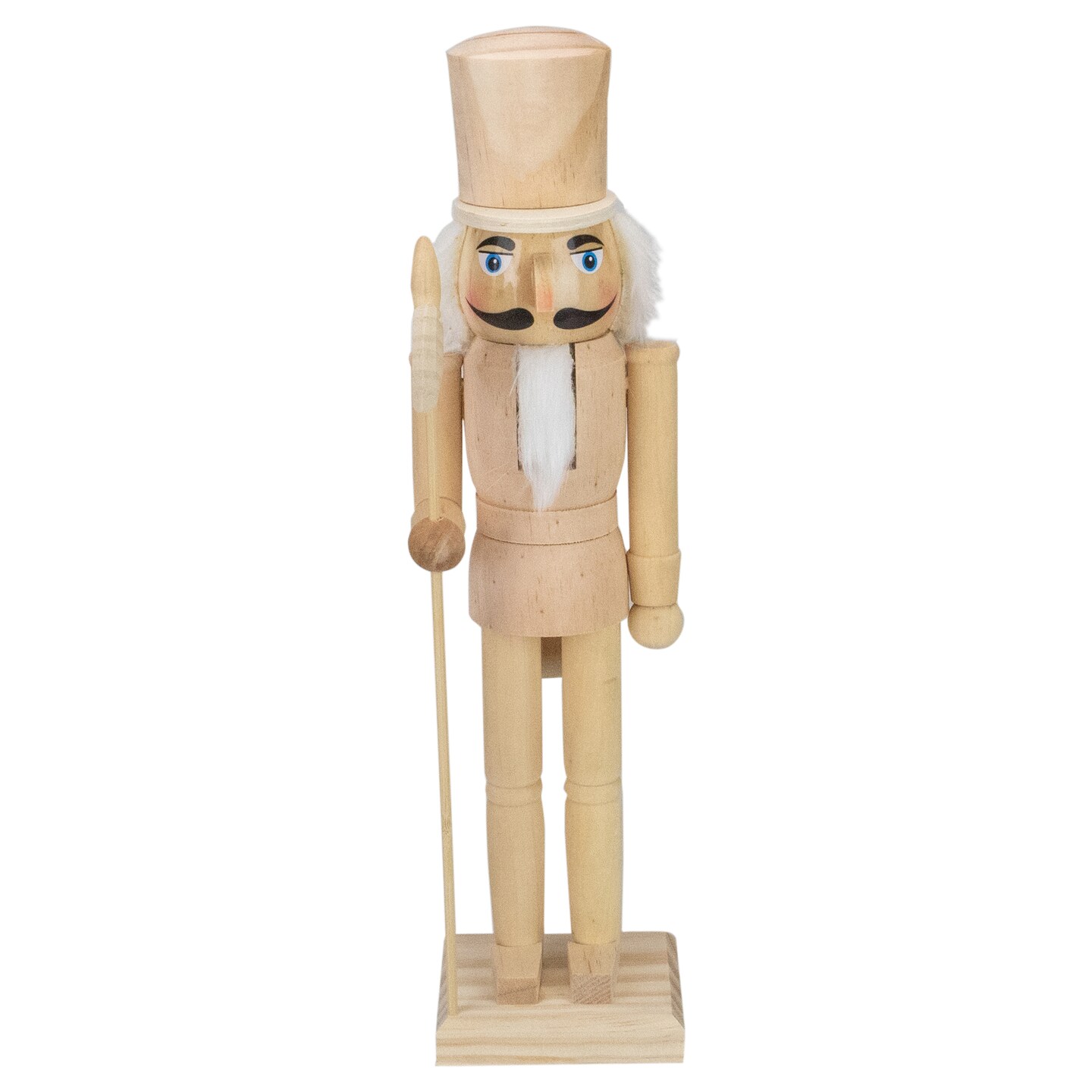 Northlight 15&#x22; Unfinished Paintable Wooden Christmas Nutcracker with Scepter