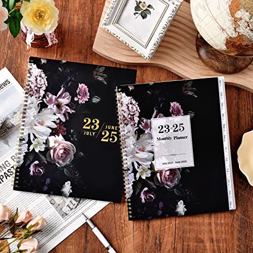 Monthly Planner/Calendar 2023-2025 - 2 Year Monthly Calendar 2023-2025 Planner, Jul. 2023 - Jun. 2025, 9&#x27;&#x27; x 11&#x27;&#x27;, Large Monthly Planner with Monthly Tabs, Twin-wire Binding, Useful Inner Pocket