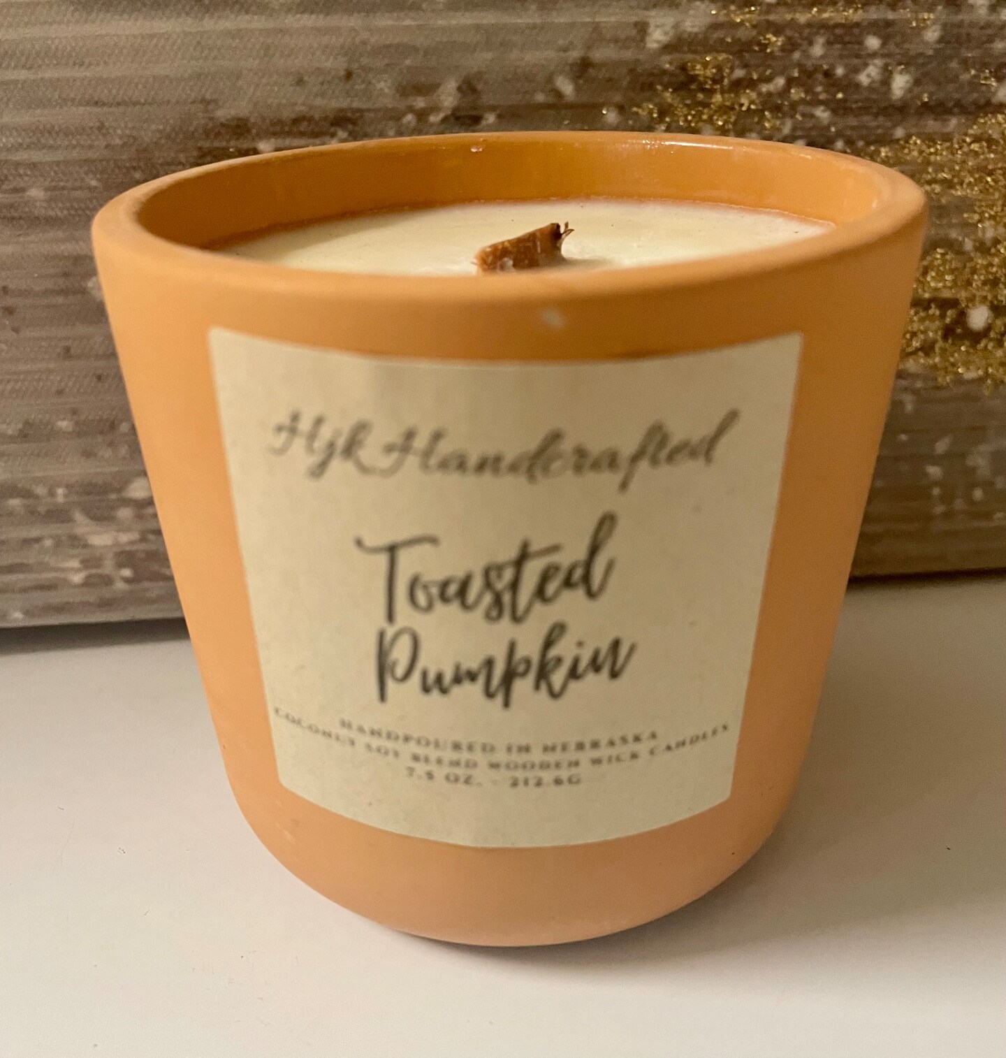 SPIKED PUMPIN SPICE CRACKLING WOOD WICK CANDLE