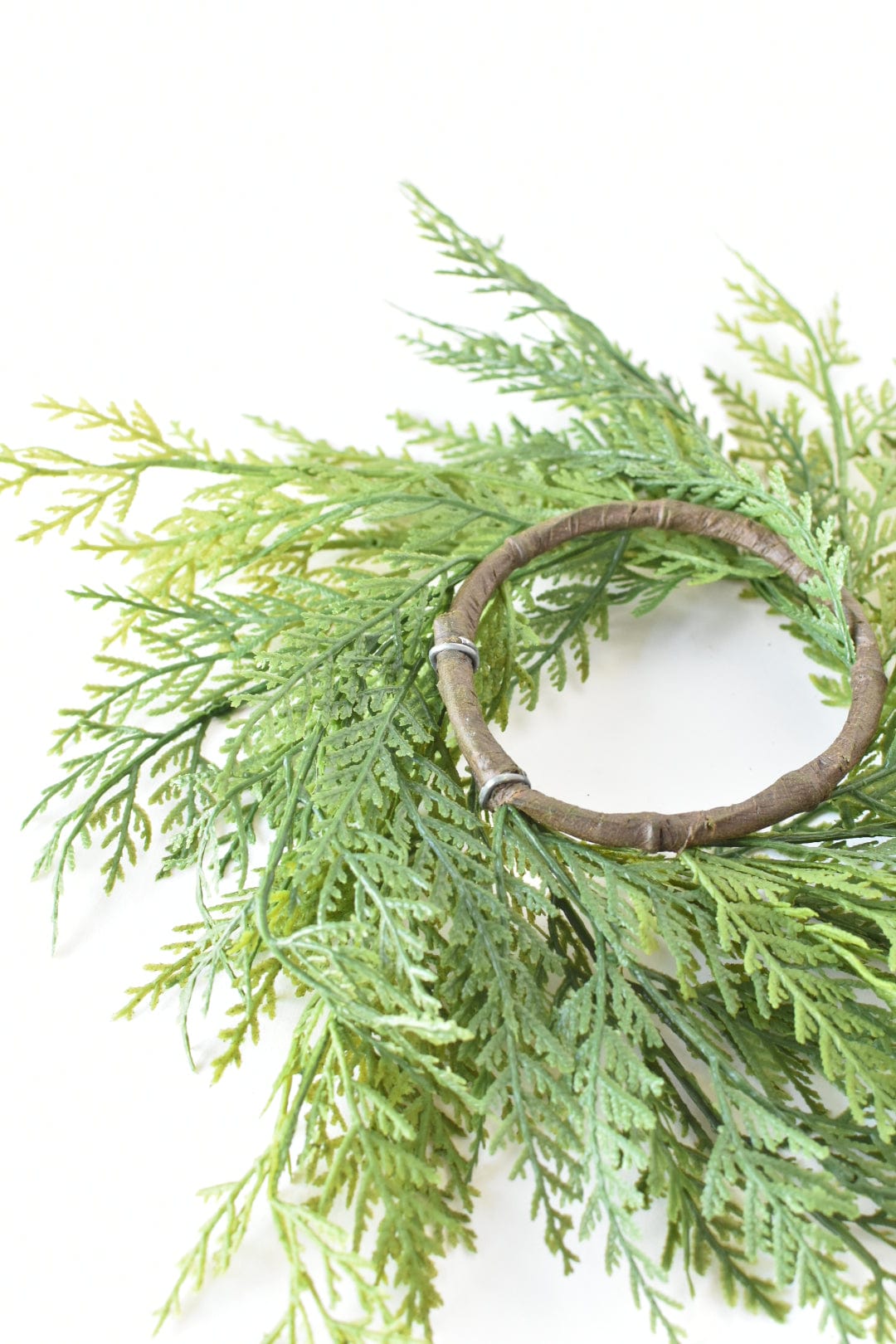 14&#x22; Faux Cedar Candle Ring (Fits up to a 3&#x22; Pillar Candle) CR1