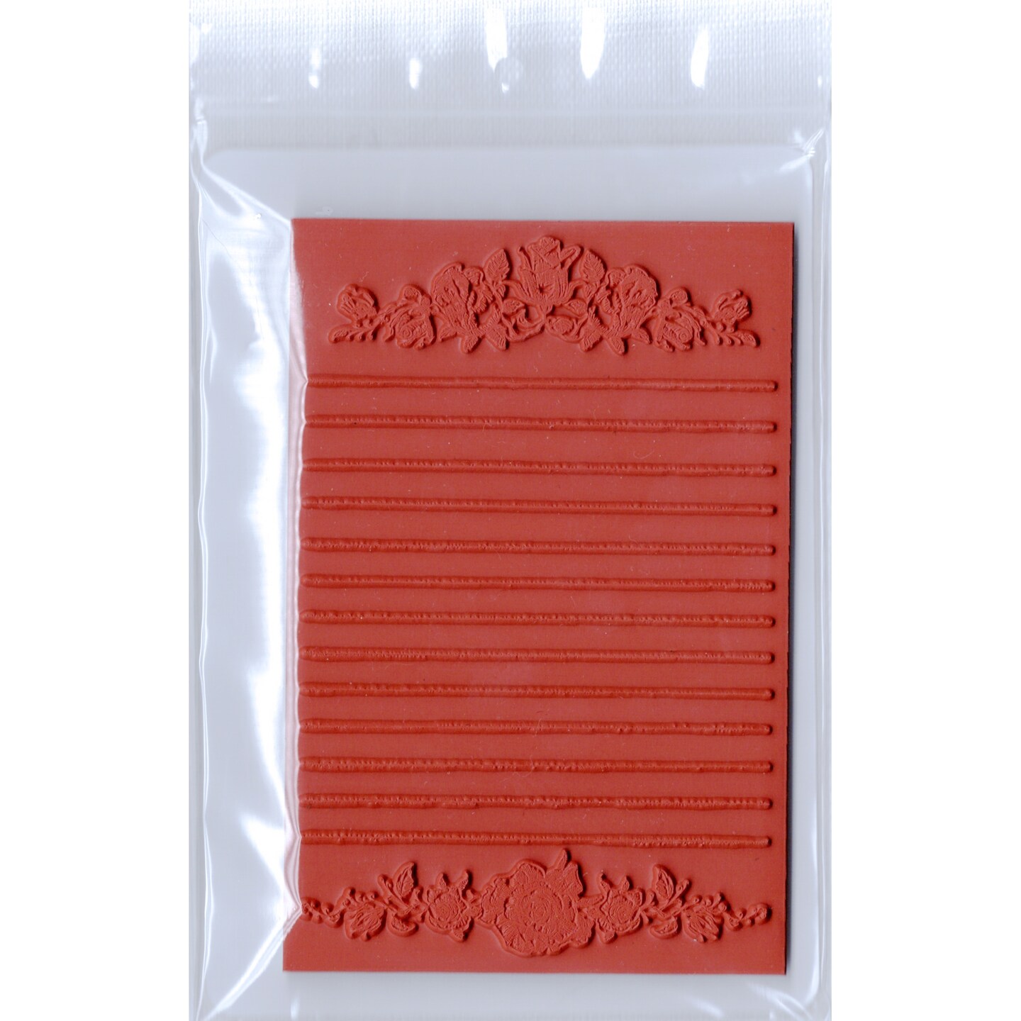 Deep Red Stamps Rose Journal Notes Rubber Cling Stamp  3.8 x 5.8  inches