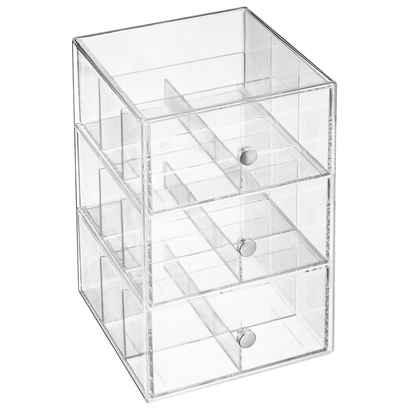 mDesign Plastic Kitchen Storage Tea Organizer, 3 Drawers -18 Sections