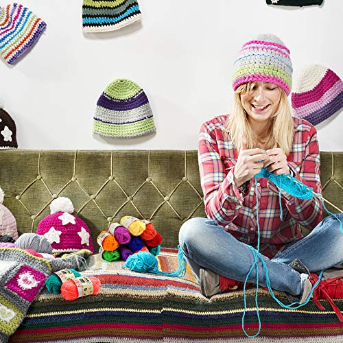 12 Skeins Mini Yarn for Knitting Crochet Craft - 100% Acrylic