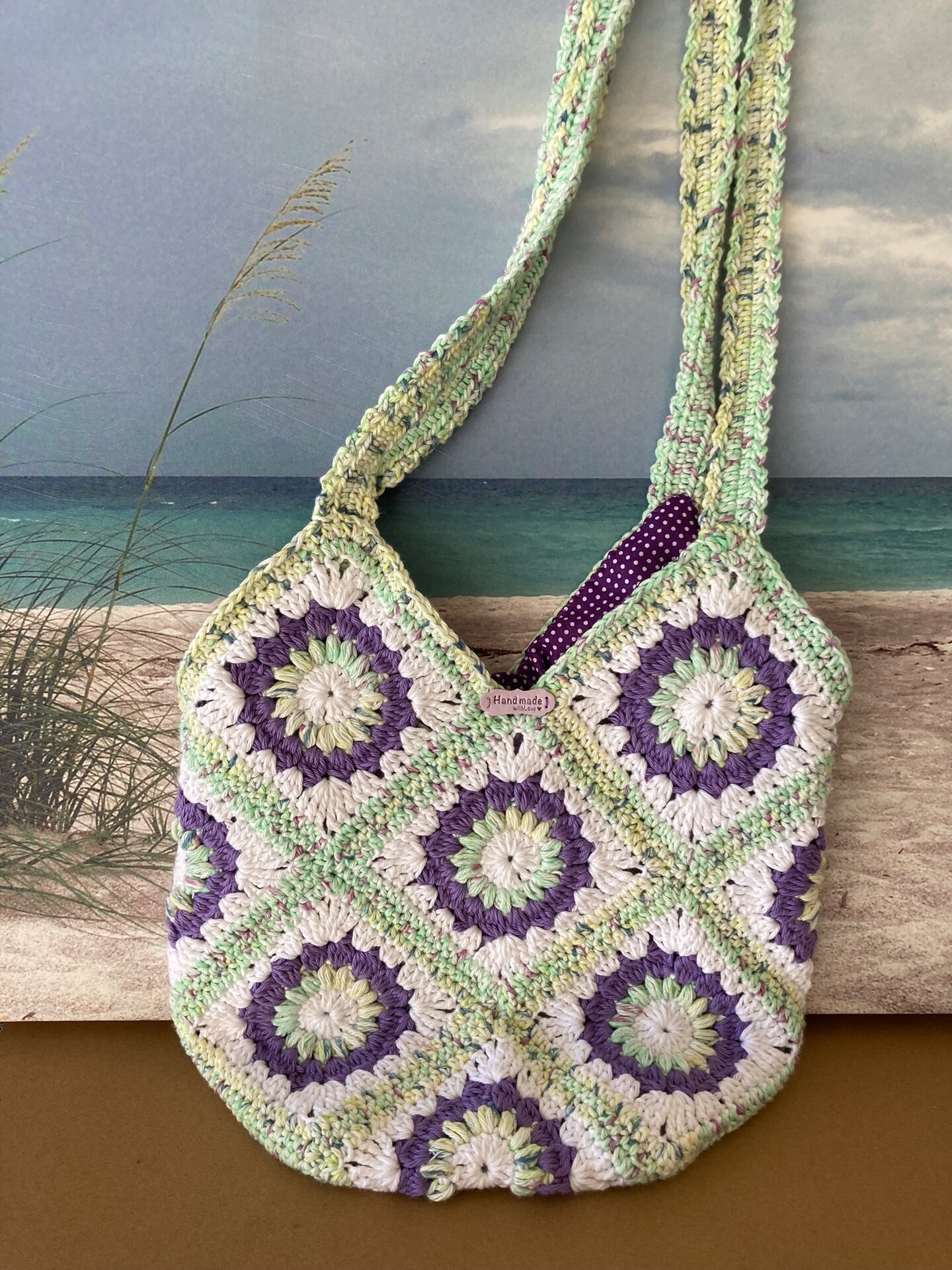 Boho Hippie Granny Square Sunflower Bag | MakerPlace by Michaels