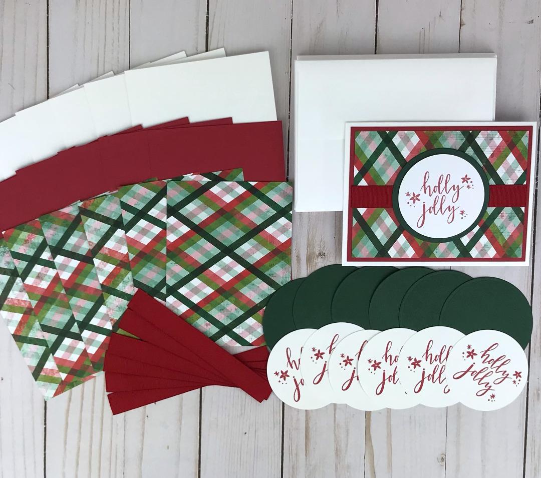 Christmas Card Making Kit for Adults, Holly Jolly Card Kit