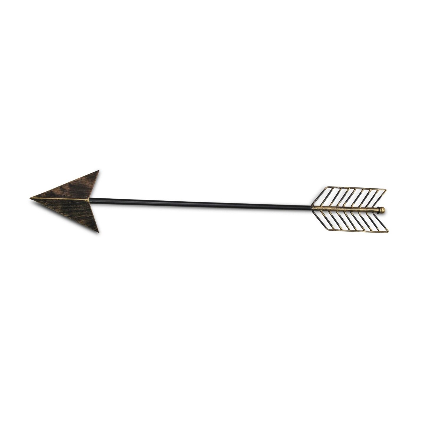 Contemporary Home Living 44.25&#x22; Brown Handcrafted Arrow with Solid Point Decoration