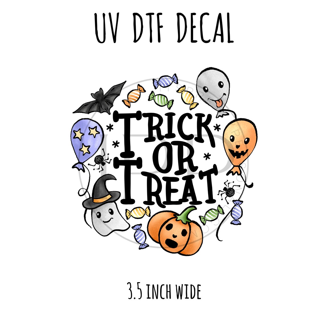 #112-Trick Or Treat (Vinyl Match #159)- 3.5 inch wide UV DTF decal