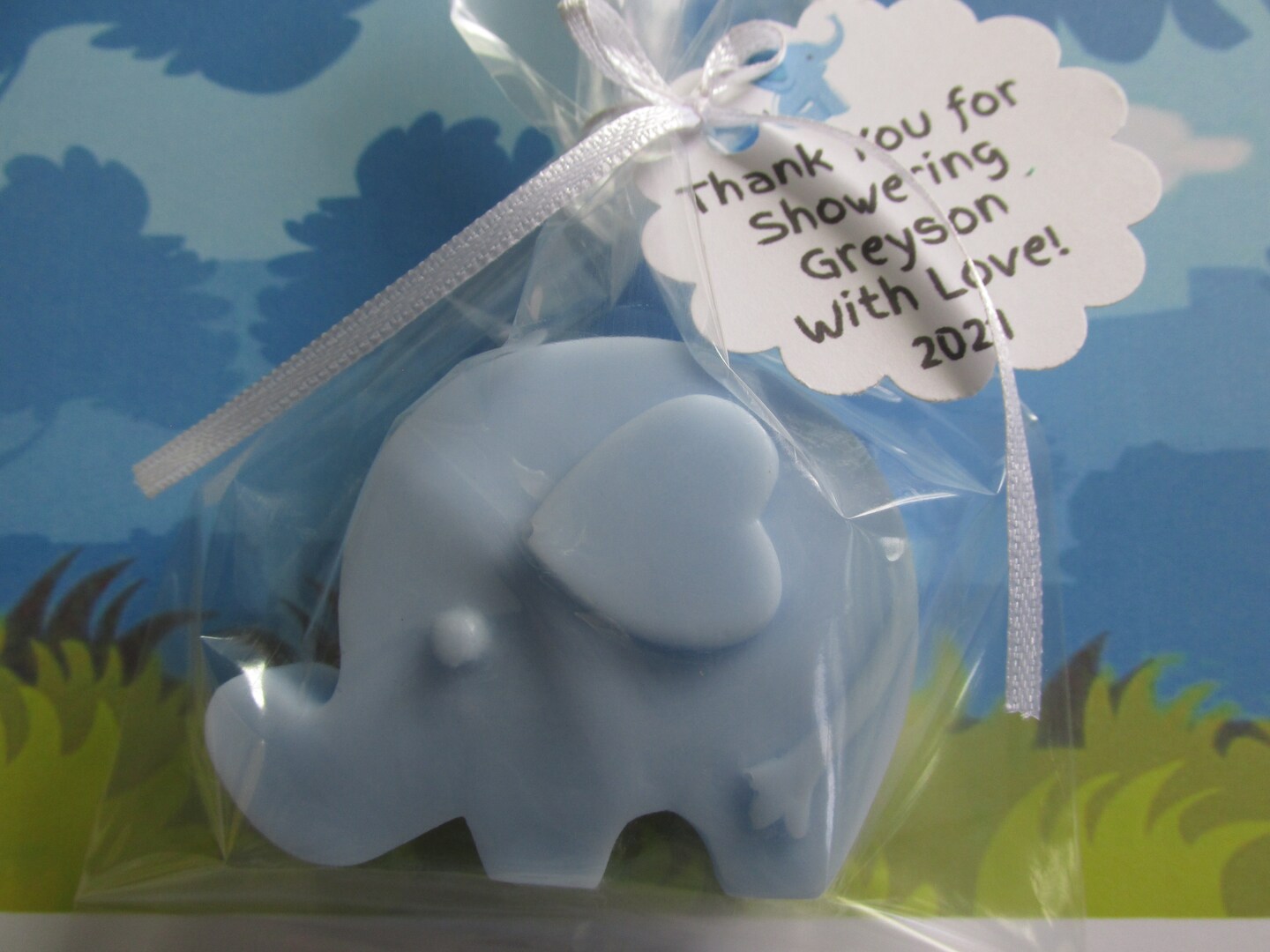 Elephant baby shower soap orders favors for girls