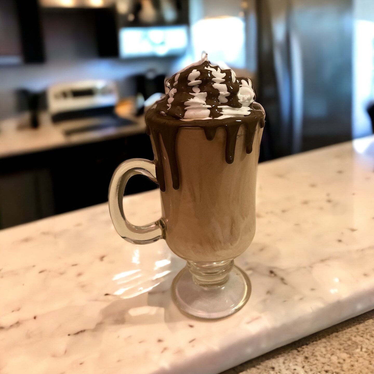 Milkshake tumbler with faux whipped cream