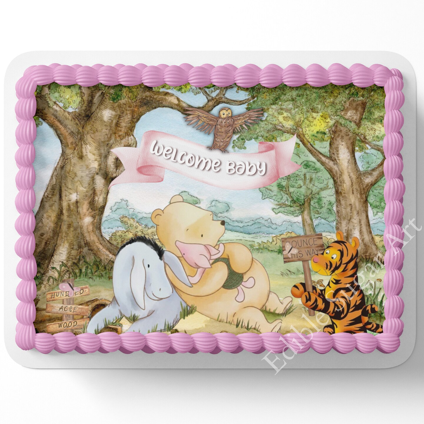 Pooh Bear Cake Topper Pooh Bear Baby Shower Cake Topper Edible