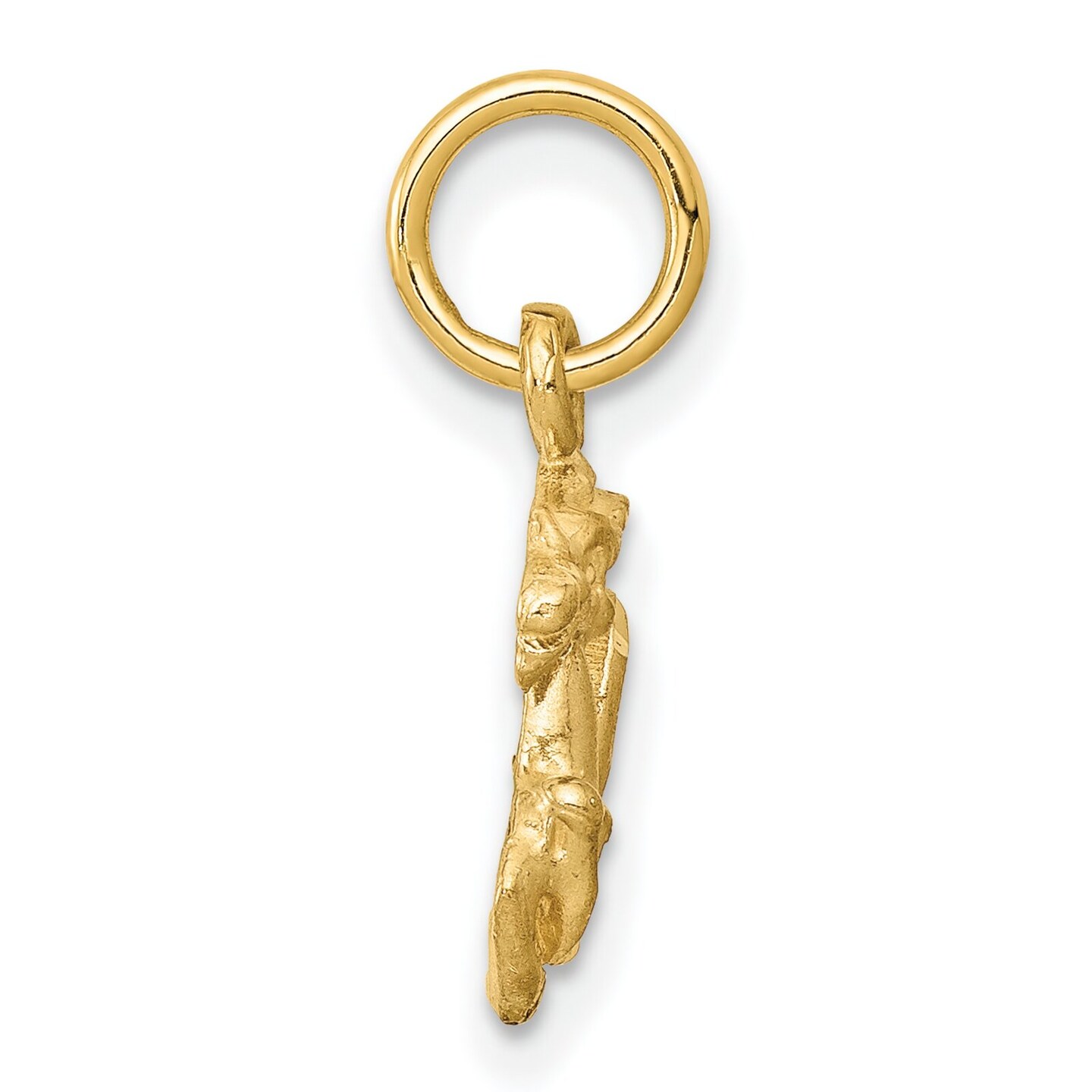 14K Yellow Gold Capricorn Zodiac Charm Pendant Jewelry 18 X 10mm