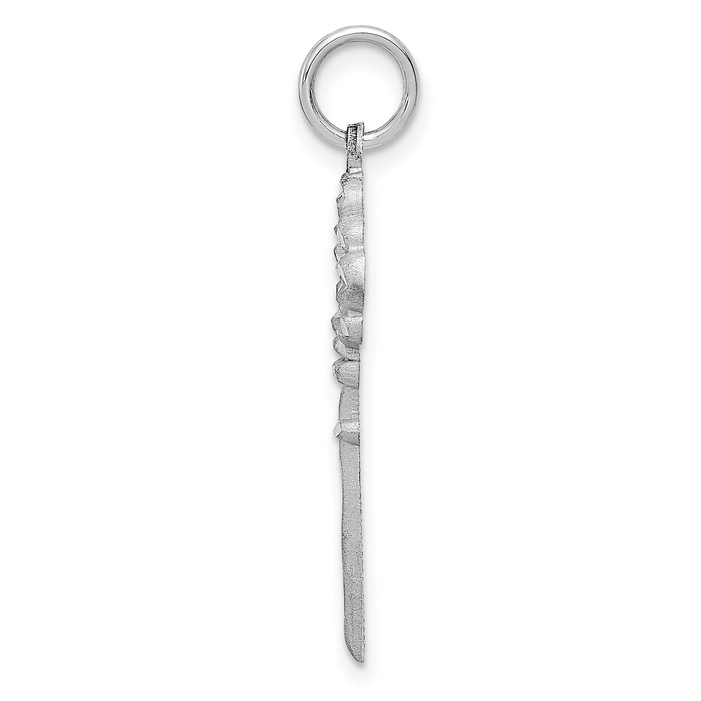 14K White Gold Key Charm Jewelry FindingKing 30mm x 10mm