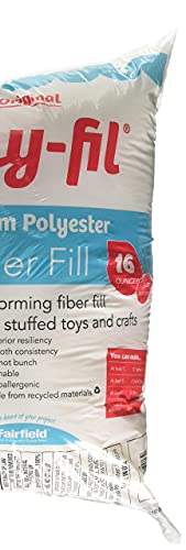 Fairfield PF16B Poly-Fil Premium Polyester Fiber, 16 oz, White