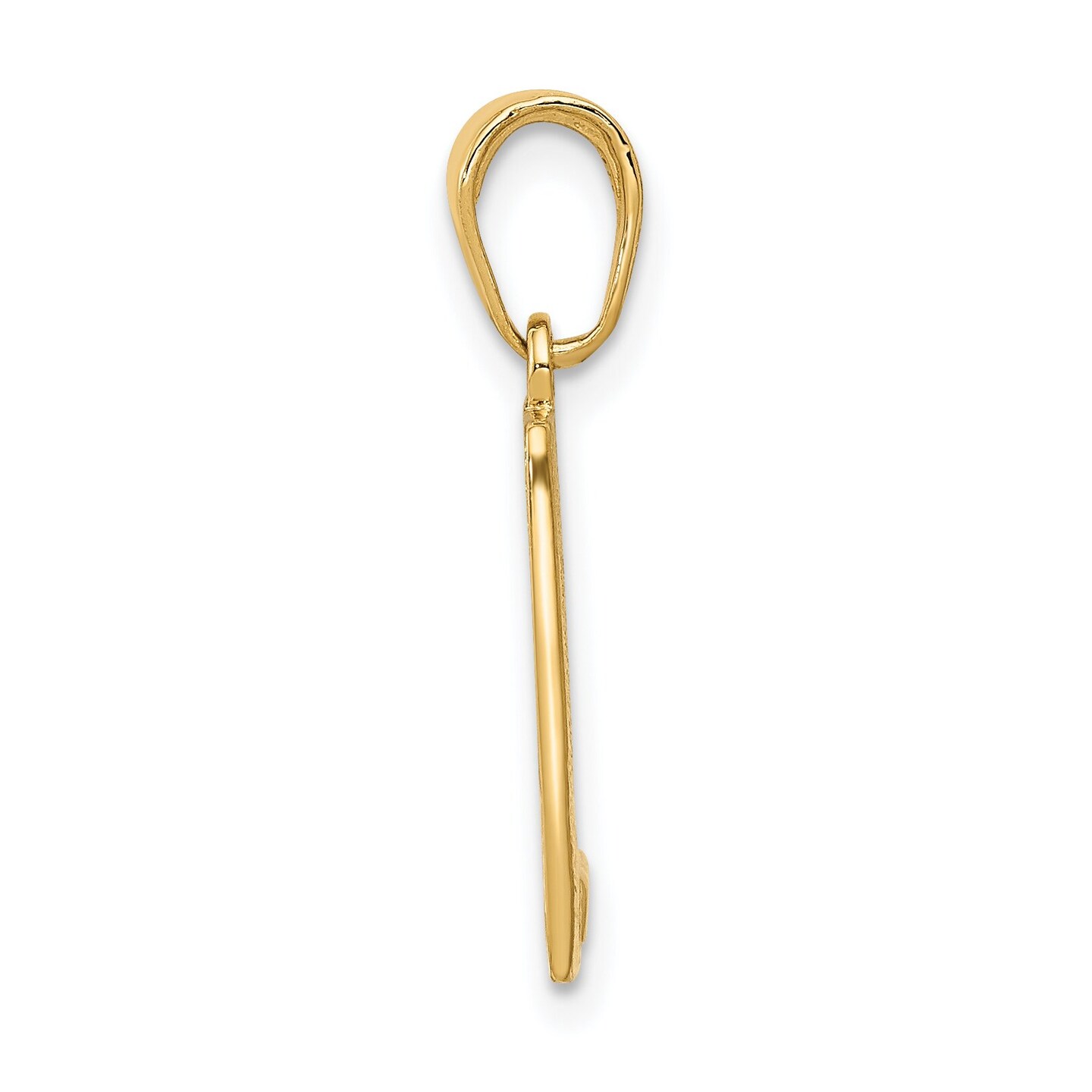 14K Yellow Gold Mile 0 Key West Mile Marker Charm Jewerly 20mm x 10mm