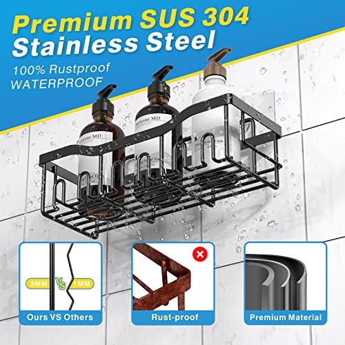 5 Pack Shower Caddy Strong Adhesive Shower Organizer Shelf With