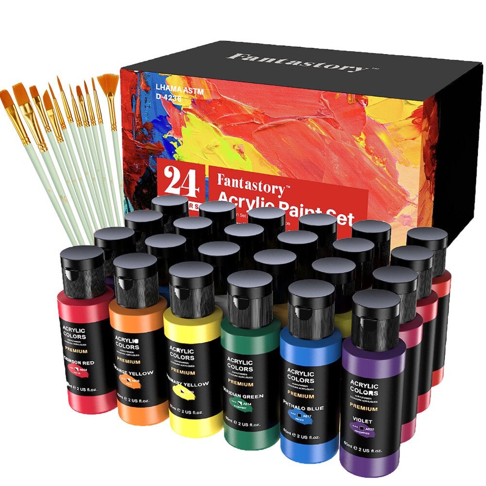2 Oz Acrylic Paint Set, 24 Pieces Michaels