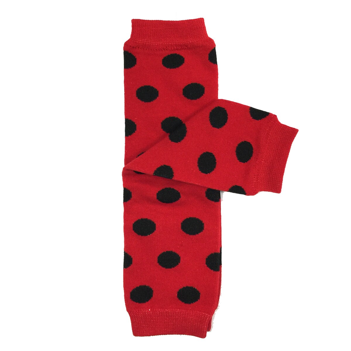 Wrapables Colorful Baby Leg Warmers, Dots Red and Black