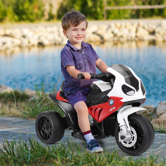 6V Kids 3 Wheels Riding Electric Motorcycle with Music and Headlights Perfect for Birthday or Christmas