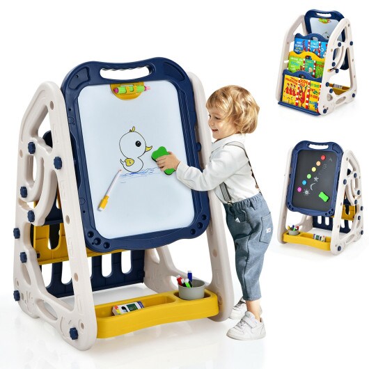 Double Sided Tabletop Activity Art Easel for Painting and Drawing