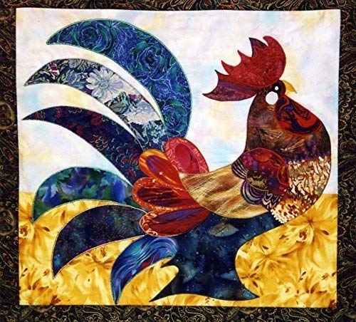 King of the Roost, Rooster Applique Quilt Full Size Pattern and Instruction Only, Quilting Gift