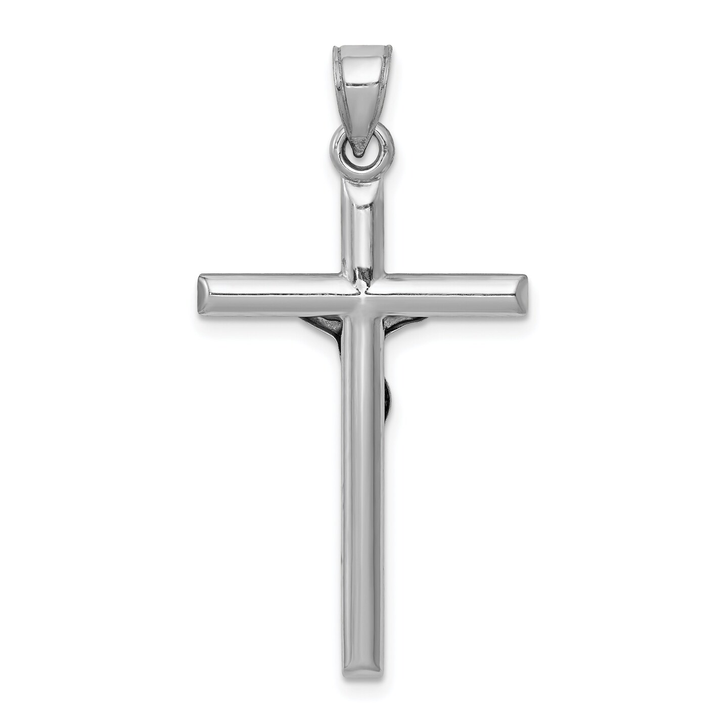 14K White Gold Crucifix Pendant Charm Religious 39 X 20mm Jewerly