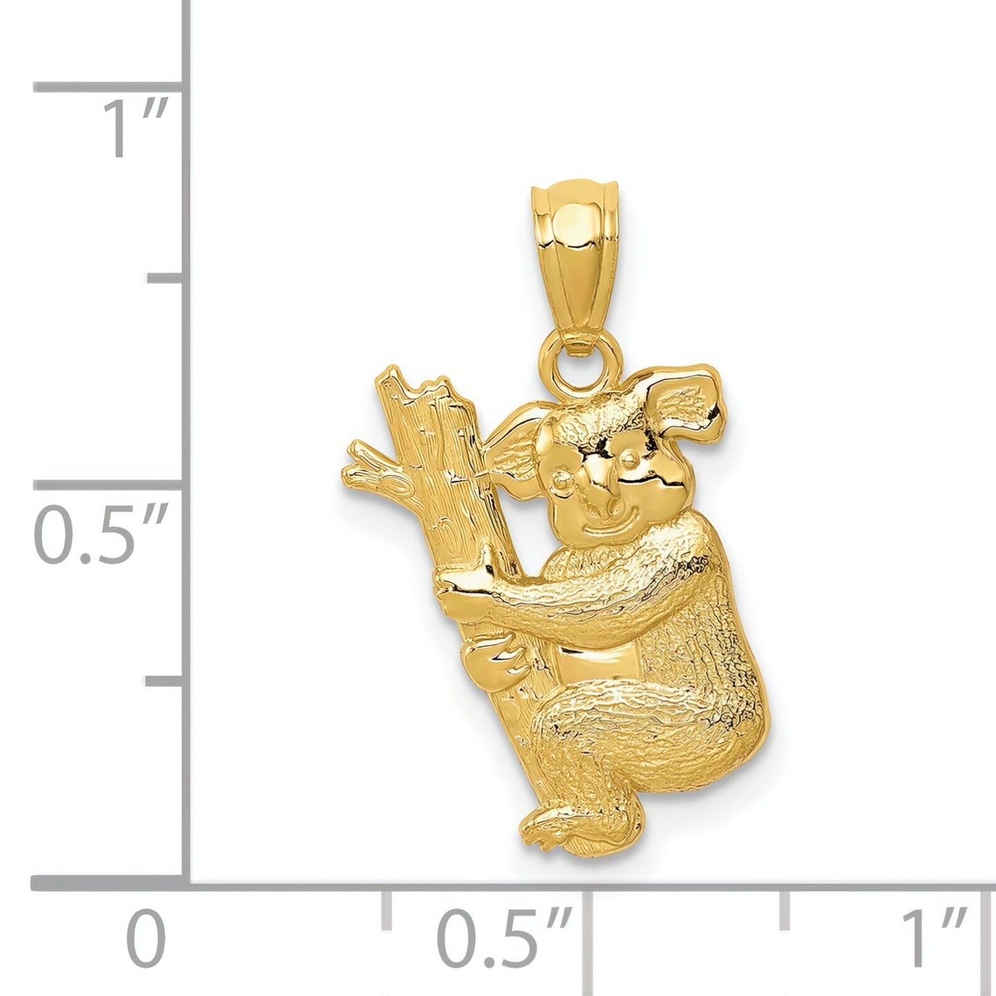 14K Gold Koala Pendant Charm Jewelry 17 x 12 mm