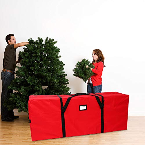 Christmas Tree Storage Bag Extra Large Christmas Storage Containers, Fits Up to 7.5 Ft Artificial Trees Heavy Duty 600D Oxford Xmas Holiday Tree Bag with Dual Zipper (50&#x201D; X 20&#x201D; X 15&#x201D;)